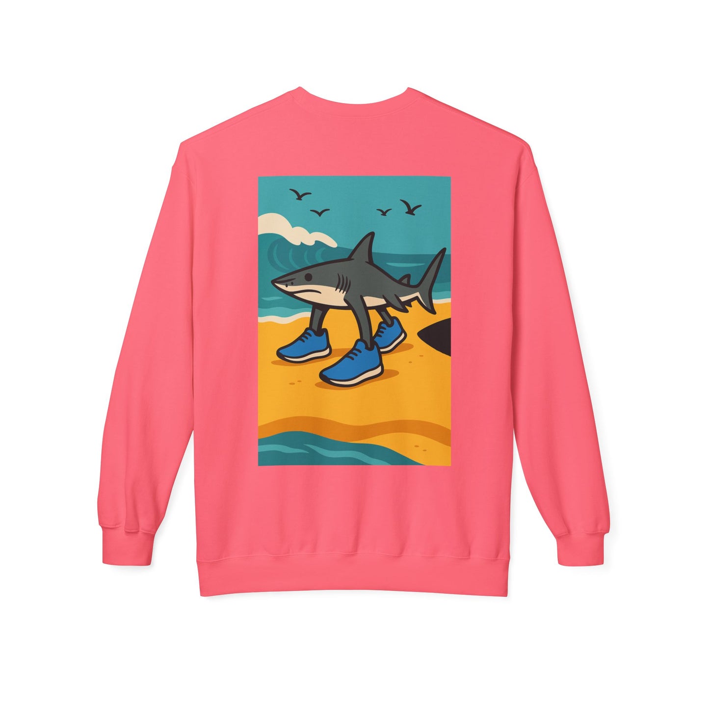Tralalero Tralala: Rekin na Fali – Bluza dla Fanów Oceanu | Miękki Crewneck Unisex z Plażowym Vibe'em