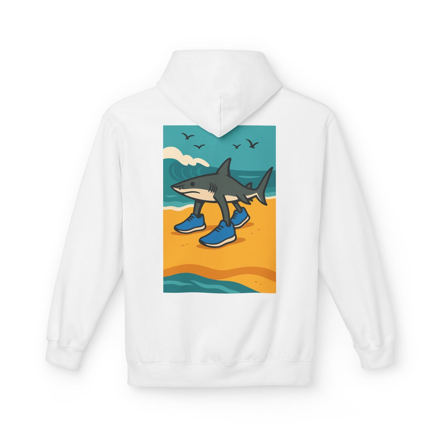 Tralalero Tralala: Rekin na Fali – Bluza z kapturem dla Fanów Oceanu | Miękka Hoodie Unisex z Plażowym Vibe'em