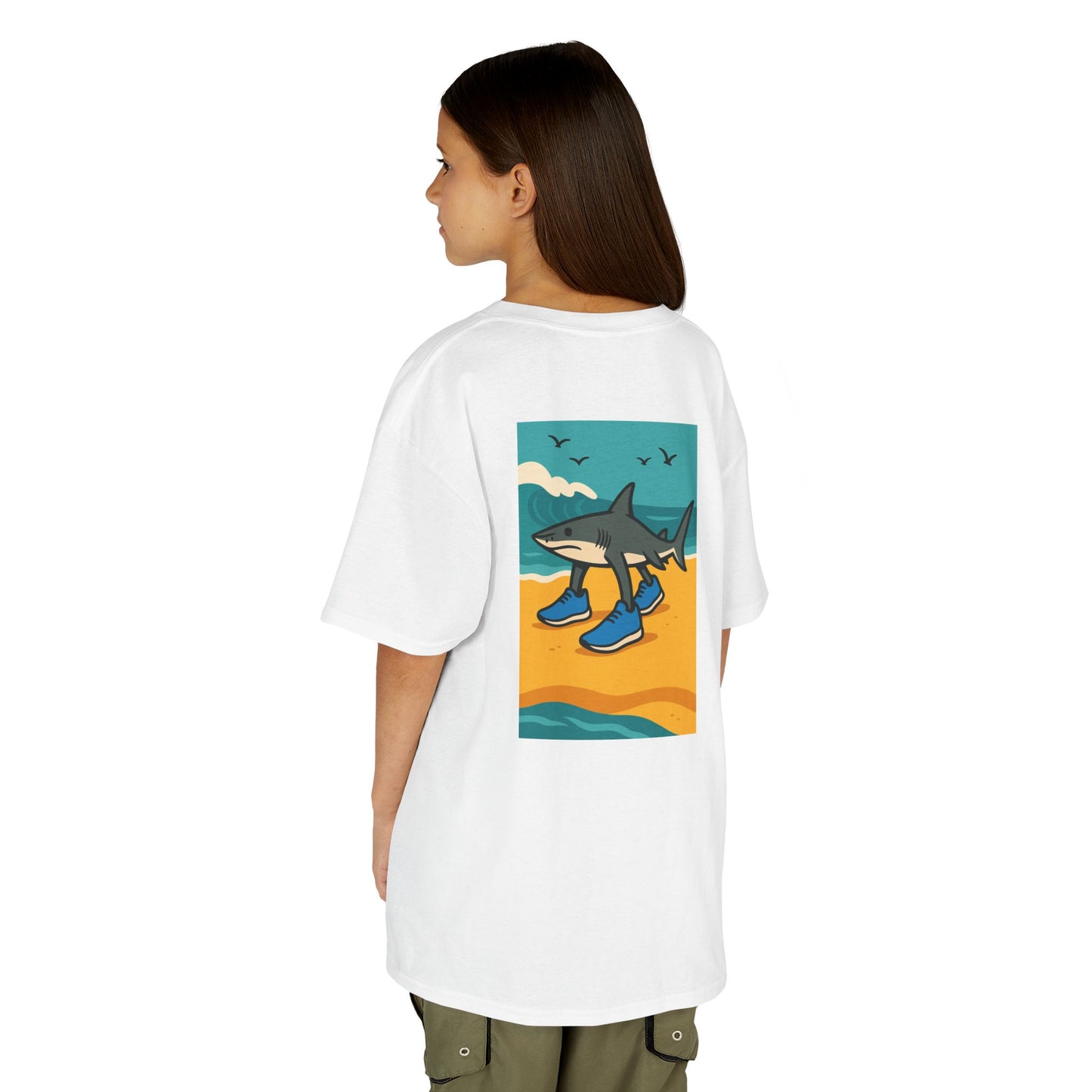 Tralalero Tralala: Rekin na Fali – Dziecięca Koszulka dla Fanów Oceanu | Miękki Unisex Tee z Plażowym Vibe'em