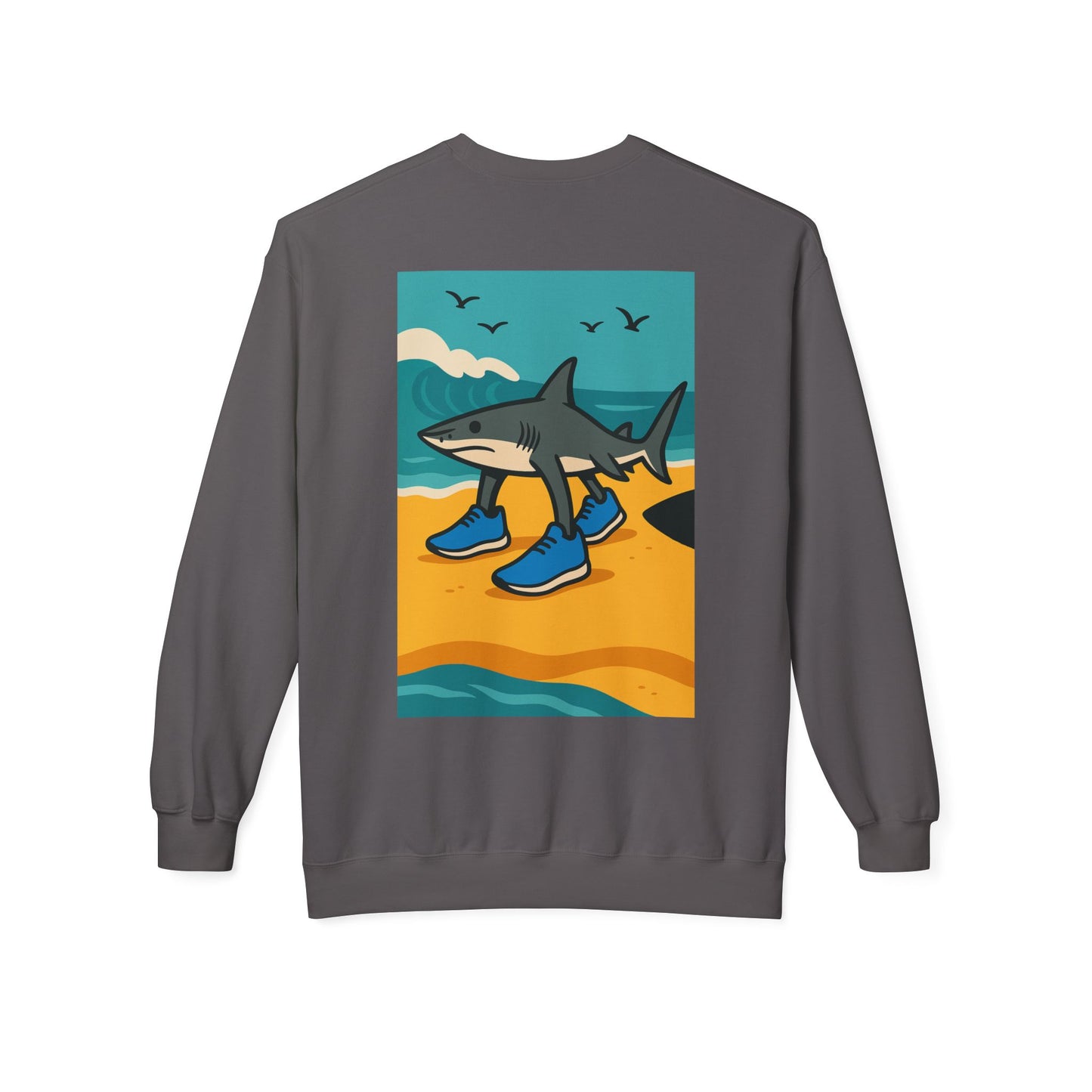 Tralalero Tralala: Rekin na Fali – Bluza dla Fanów Oceanu | Miękki Crewneck Unisex z Plażowym Vibe'em