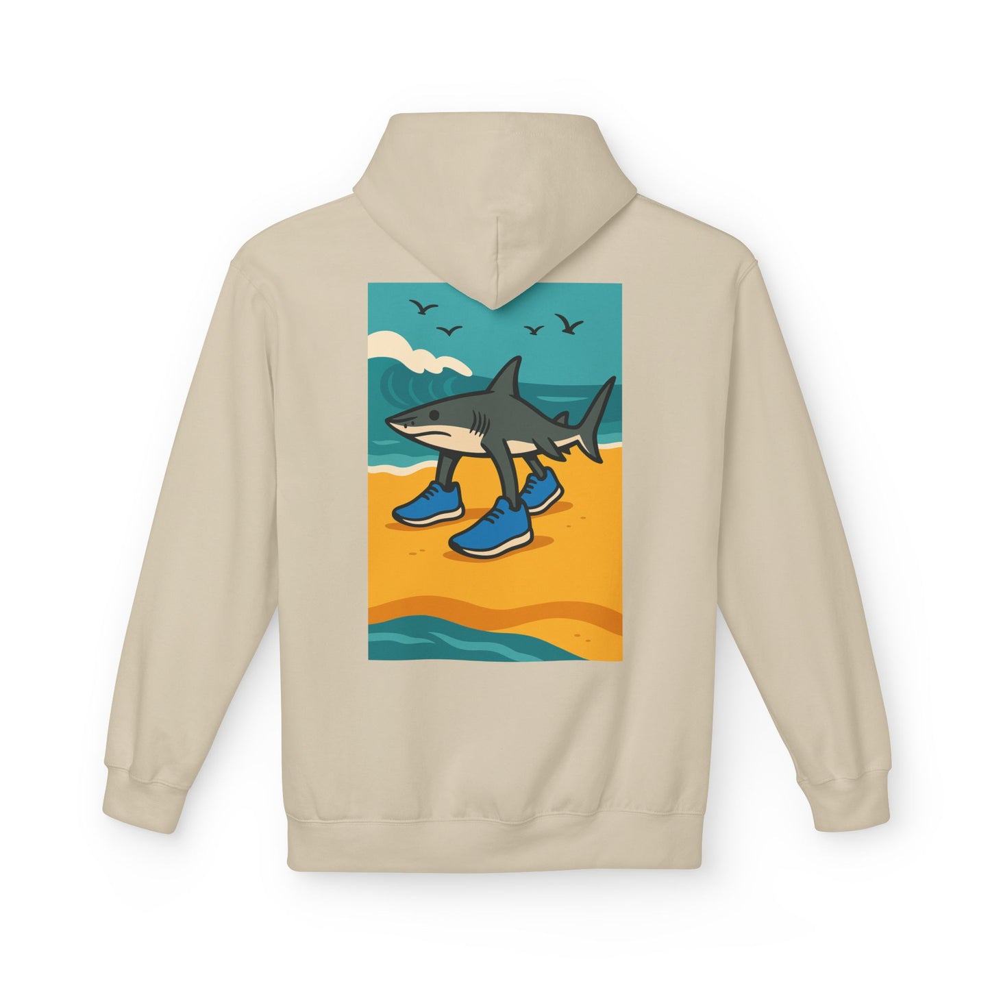 Tralalero Tralala: Rekin na Fali – Bluza z kapturem dla Fanów Oceanu | Miękka Hoodie Unisex z Plażowym Vibe'em